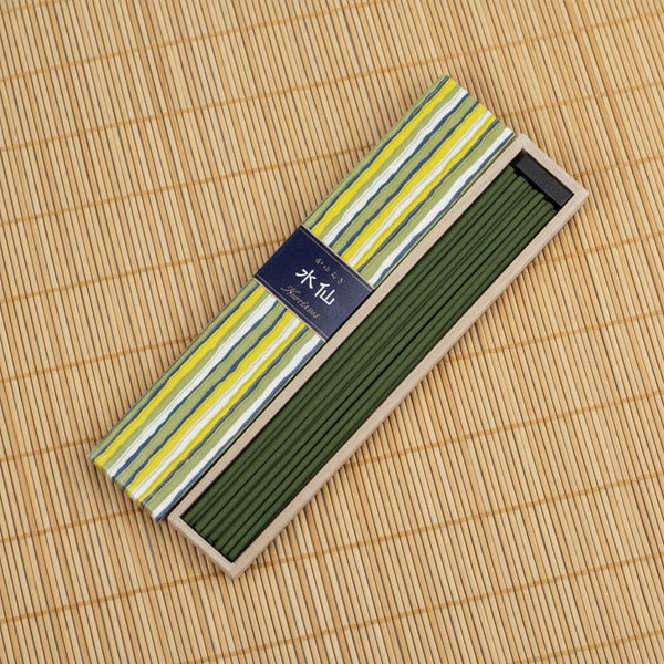 Nippon Kodo KAYURAGI Narcissus Incense Sticks for meditation and floral home fragrance.