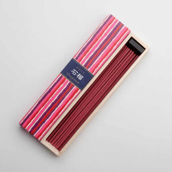 Nippon Kodo KAYURAGI Pomegranate Incense Sticks for meditation and relaxing home fragrance.