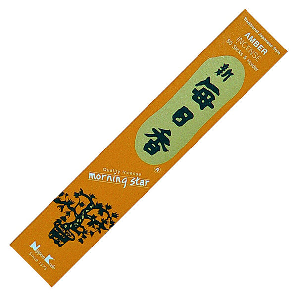 Nippon Kodo Morning Star Amber Incense Sticks for meditation and warm home fragrance.