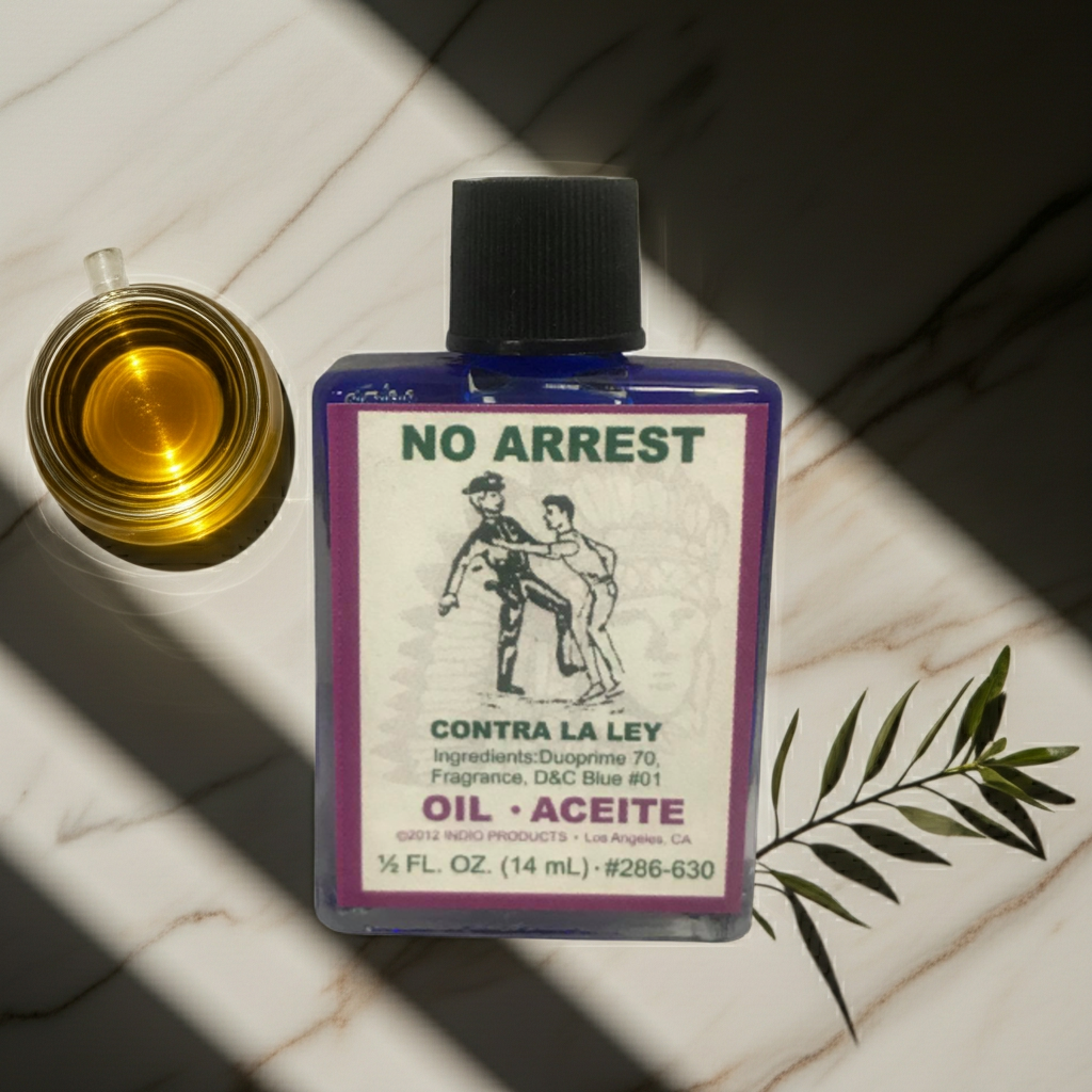 No Arrest Wish Oil bottle for court case support, spiritual defense, and petition rituals.