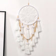 Nordic Tassel Dreamcatcher Wind Chime hanging decor for bedroom styling, nursery decoration, and boho home accent use.