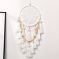 Nordic Tassel Dreamcatcher Wind Chime hanging decor for bedroom styling, nursery decoration, and boho home accent use.