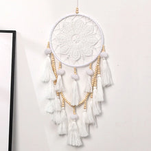 Nordic Tassel Dreamcatcher Wind Chime hanging decor for bedroom styling, nursery decoration, and boho home accent use.