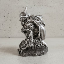 Norse Thor God of Thunder statue with hammer for pagan decor, spiritual display, and mythology-inspired home decoration.