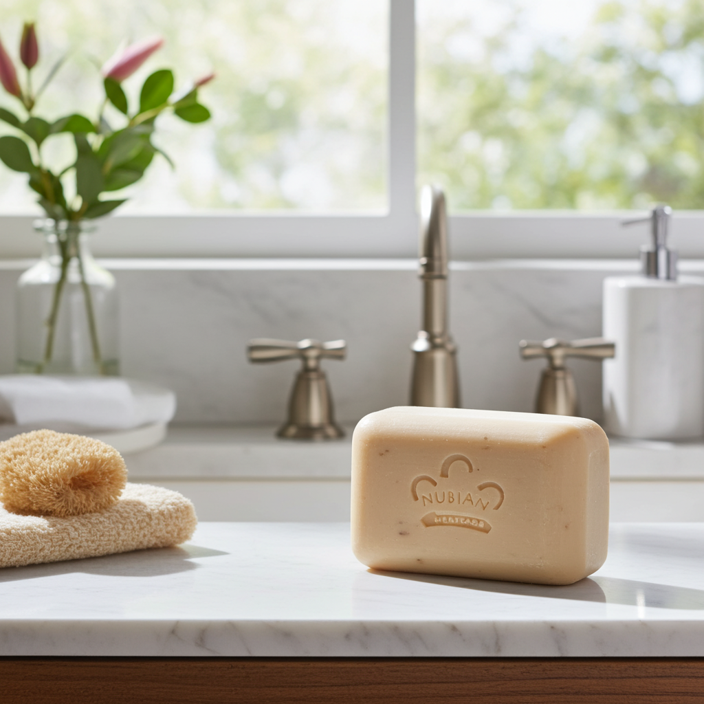 Nubian Lavender & Wildflowers Bar Soap cleansing bar soap for daily bathing, skincare, and regular cleansing.