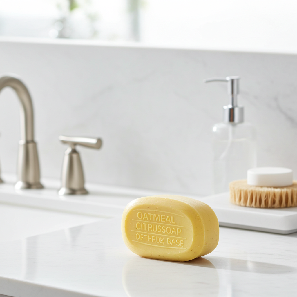 Madina Oatmeal Citrus bar soap for skincare, body cleansing, and regular bath routines.
