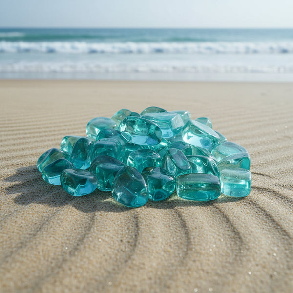 Ocean Blue Obsidian Tumbled Healing Stones for meditation, crafts, and crystal healing.