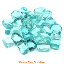 Ocean Blue Obsidian Tumbled Healing Stones for meditation, crafts, and crystal healing.