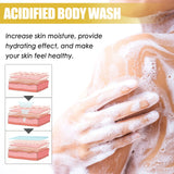 Hand lathering OceAura Coconut Vanilla Moisturizing Body Wash Gel 100g showing rich foam and cleansing action.