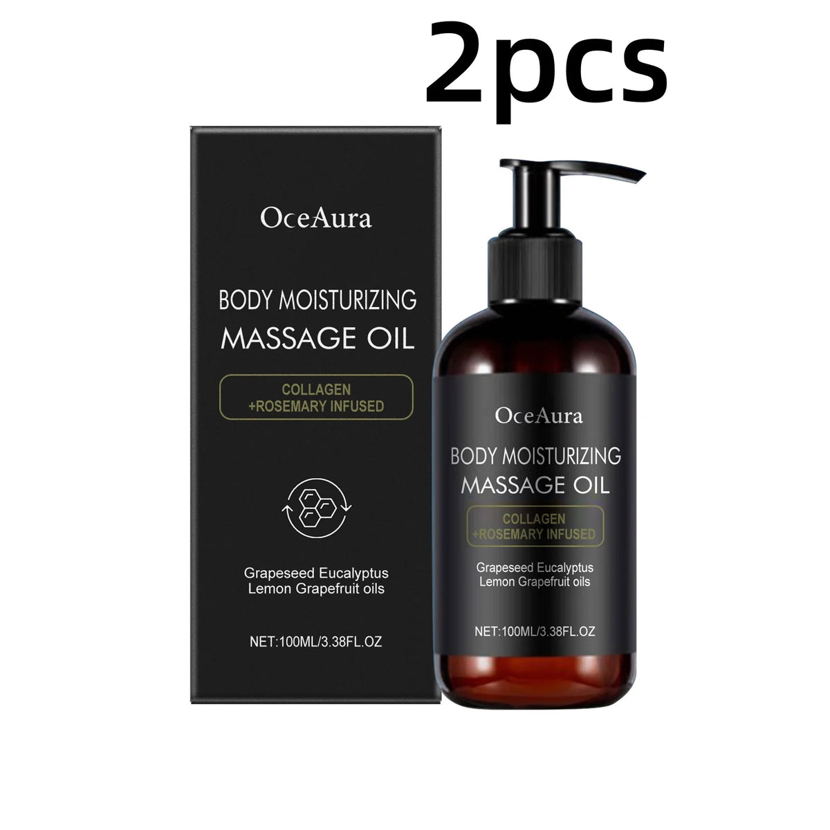 OceAura Collagen Lifting Body Oil 100ml after-bath oil for body hydration, skin softening, and everyday firming care.