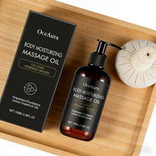 OceAura Collagen Lifting Body Oil 100ml bottle for hydrating skin, body massage, and daily skin smoothing.