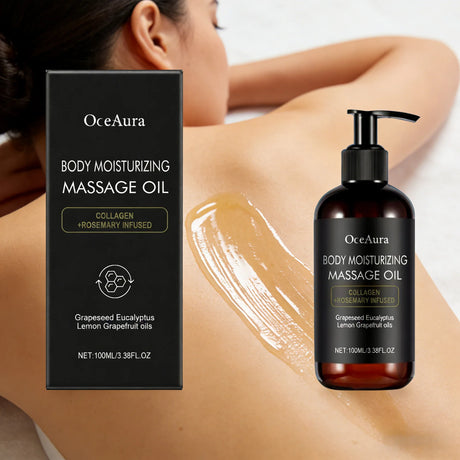 OceAura Collagen Lifting Body Oil 100ml for mature or dry skin daily moisturizing and targeted body firming.