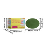 OceAura Daily Brightening Body Soap bar with product dimensions on white background.