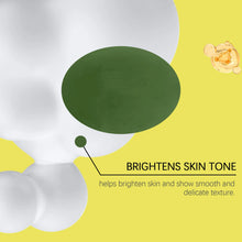 OceAura Daily Brightening Body Soap skin tone brightening advertisement on yellow and gray background.