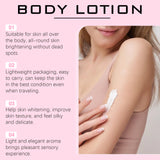 OceAura Glowing Body Lotion brightening body lotion advertisement with woman applying to arm.