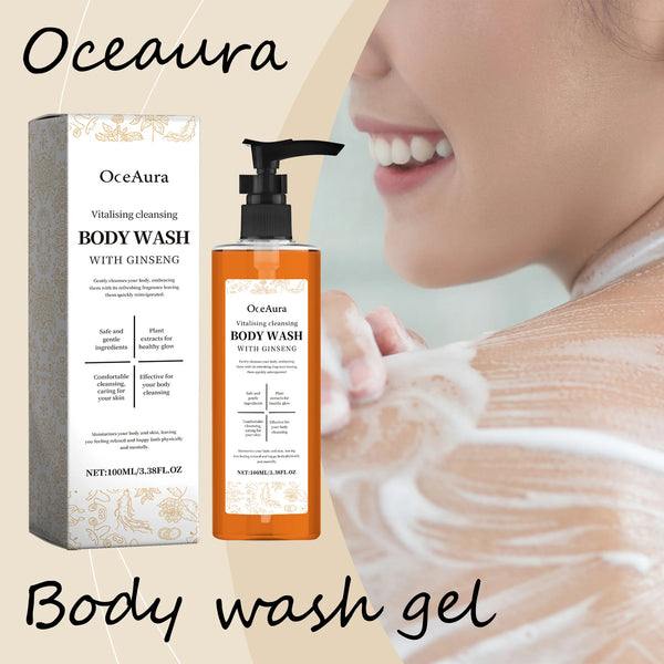 OceAura Hydrating Body Wash Gel Refreshing 100g main product shot with packaging.