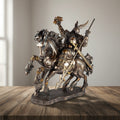 Odin and Sleipnir statue figurine for Norse mythology decor, altar display, and collectible use.