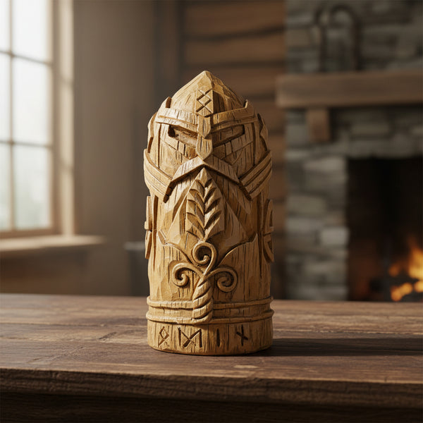 Odin polyresin statue figure for Norse mythology decor, altar display, and collectible home styling.