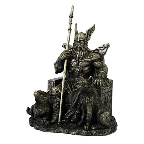 Odin the All-Father statue figurine for Norse mythology decor, altar display, and spiritual use.