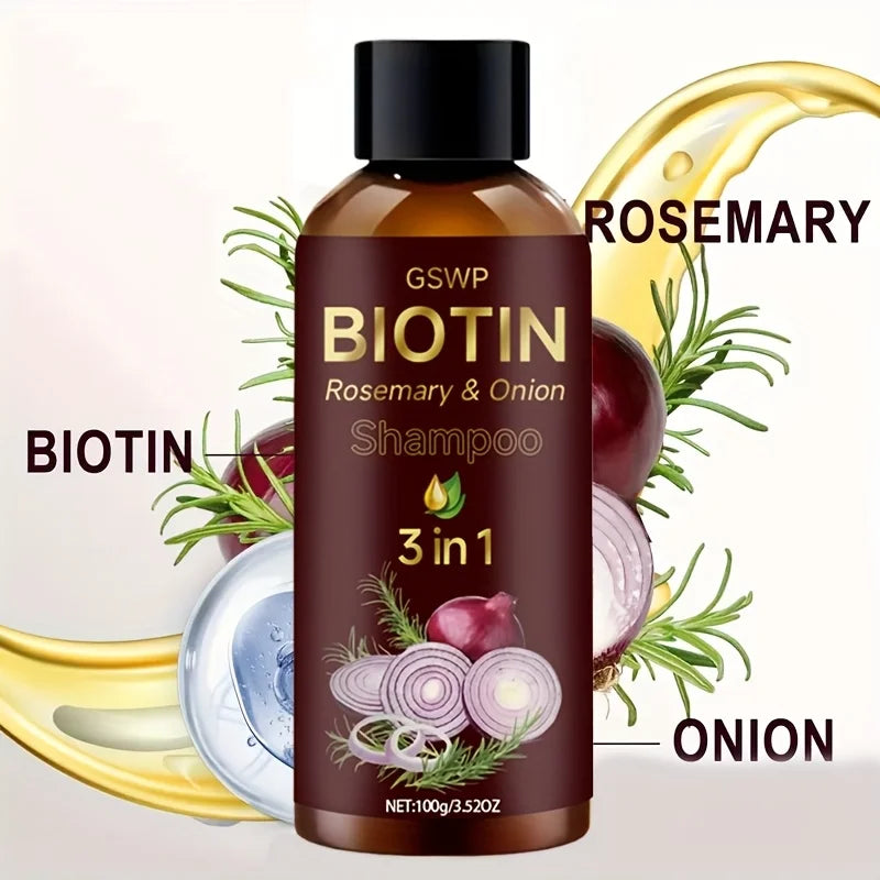 GSWP Biotin Rosemary Onion shampoo for oil control, scalp freshness, and balanced hair cleansing without dryness.