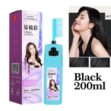 Okeny's Black Dyed Herbal Shampoo 400ml set with bottle, comb, and packaging featuring woman with black hair.