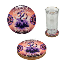 Set of Om Namaste Wooden Coasters for home dining, gifting, and spiritual décor.