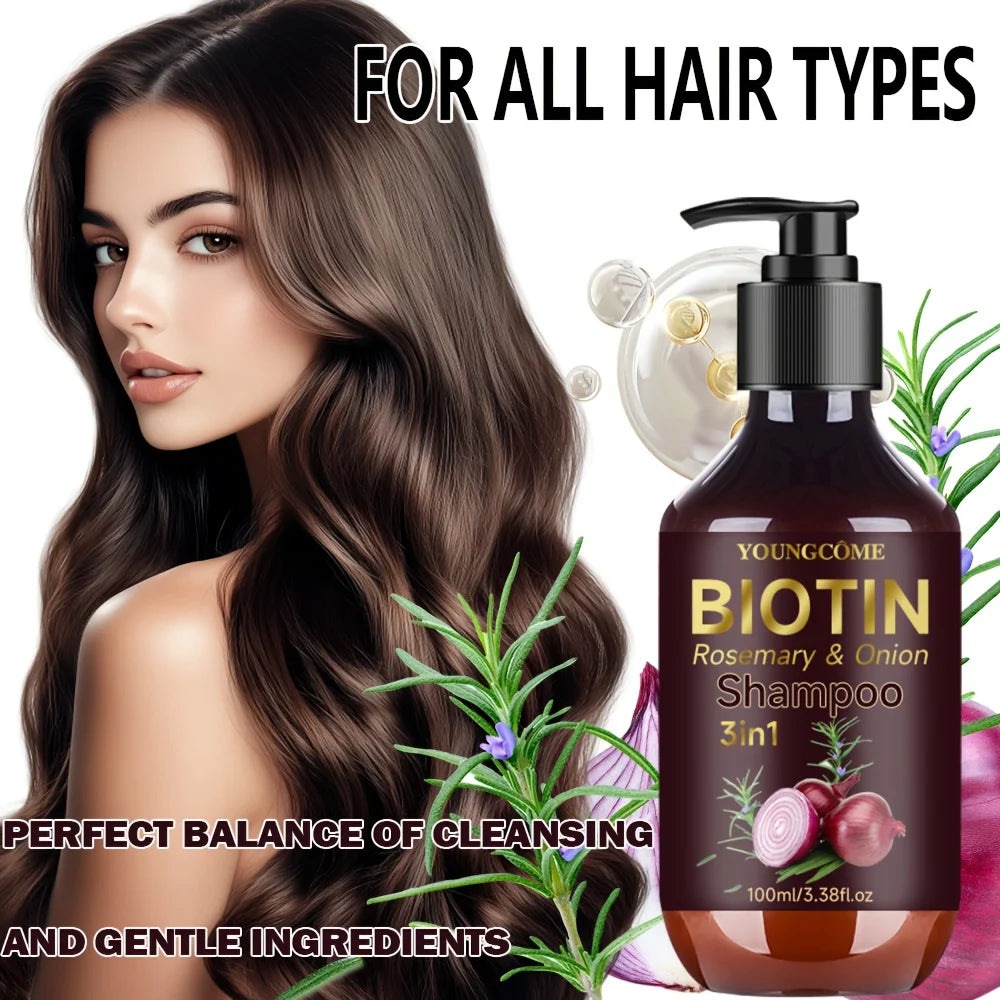 GSWP Onion Shampoo and Conditioner Set hair care set for cleansing the scalp, repairing hair strands, and moisturizing dry damaged hair.