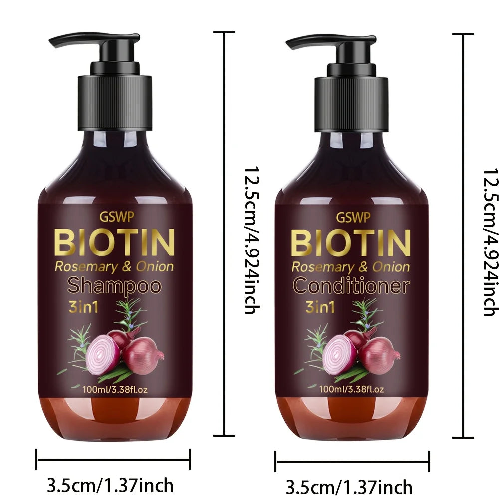 GSWP Onion shampoo and conditioner set for repairing hair strands, nourishing the scalp, and supporting daily hair maintenance.