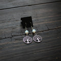 Opalite Tree of Life earrings for symbolic jewelry, everyday wear, and gift giving.
