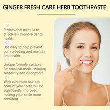Oralhoe Ginger Fresh Care Herbal Toothpaste 60g tube for daily brushing and gum soothing.