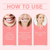 Oralhoe Nicotinamide Teeth Brightening Toothpaste step-by-step usage instructions for daily whitening.