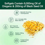 Oregano Oil Softgels with Black Seed Oil wellness formula softgels for daily health support and supplement use.