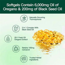 Oregano Oil Softgels with Black Seed Oil wellness formula softgels for daily health support and supplement use.
