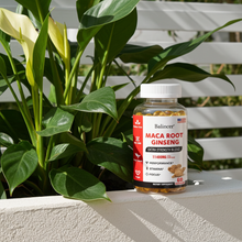 Organic Maca Root Ginseng Capsules bottle for daily wellness and energy support, active care, and regular capsule use.