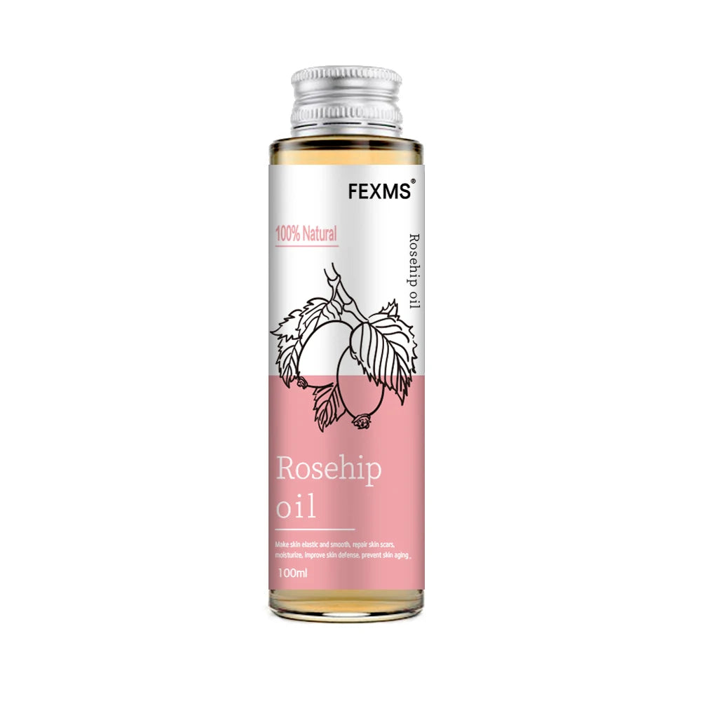 Organic Moroccan Argan Oil companion product rosehip oil bottle from the same pure natural oils collection.