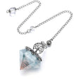 Orgone Aquamarine Crystal Pendulum for dowsing, divination, and energy work.