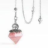 Orgone Aquamarine Crystal Pendulum for dowsing, divination, and energy work.