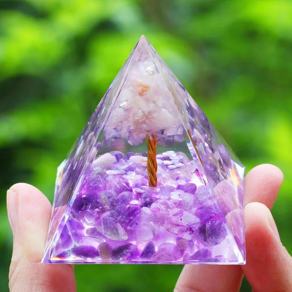 Orgone Pyramid for meditation, energy healing, and home décor.