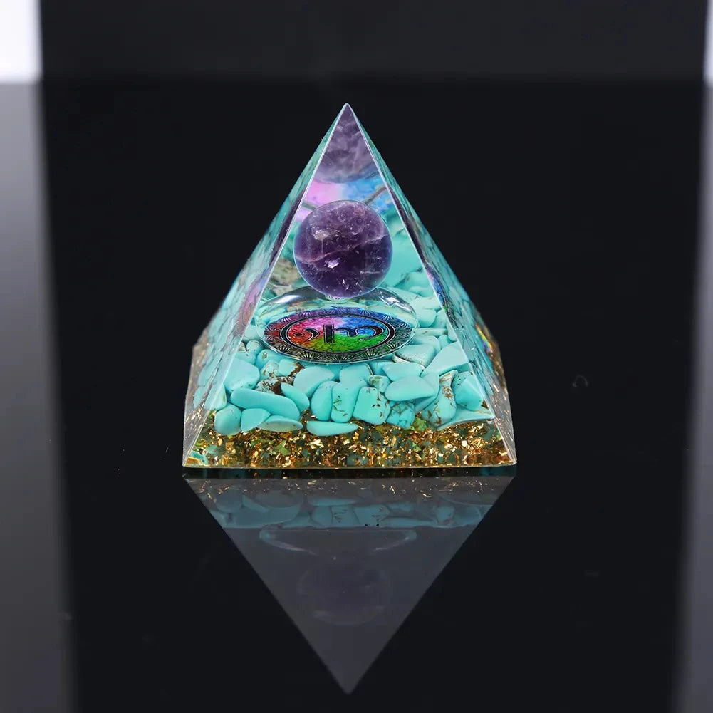 Orgone Pyramid for meditation, energy healing, and home décor.