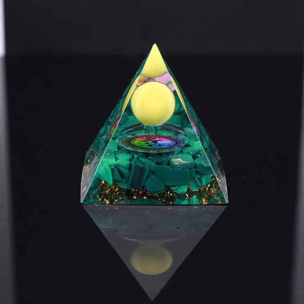 Orgone Pyramid for meditation, energy healing, and home décor.