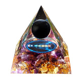 Orgonite Pyramid Crystal Energy Generator for meditation, energy healing, and home décor.