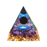 Orgonite Pyramid Crystal Energy Generator for meditation, energy healing, and home décor.