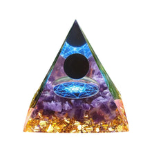 Orgonite Pyramid Crystal Energy Generator for meditation, energy healing, and home décor.