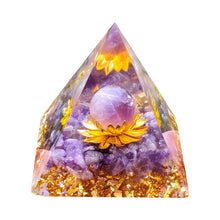 Orgonite Pyramid Crystal Energy Generator for meditation, energy healing, and home décor.