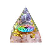 Orgonite Pyramid Crystal Energy Generator for meditation, energy healing, and home décor.