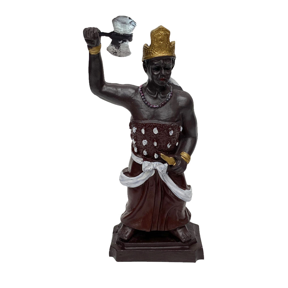 Orisha Chango statue for altar display, spiritual devotion, and ceremonial practice.