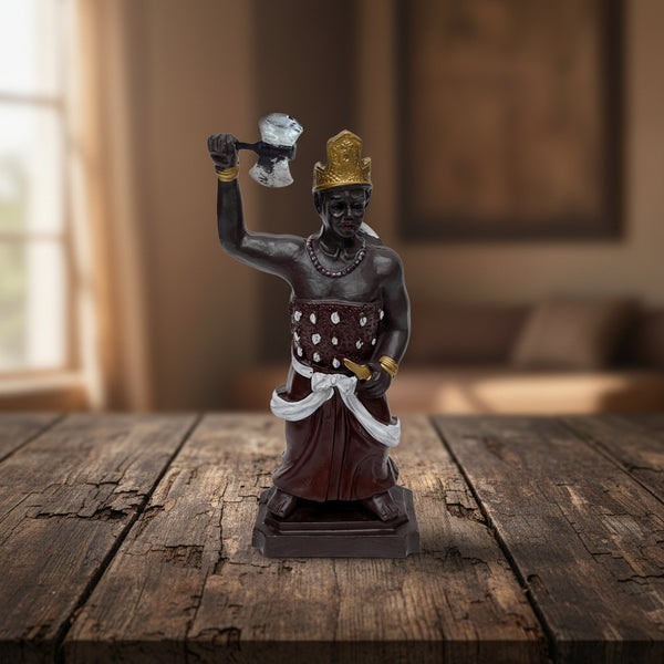Orisha Chango statue for altar display, spiritual devotion, and ceremonial practice.