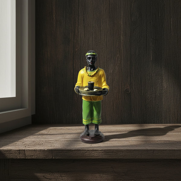 Orisha Orunla statue figurine for altar decor, spiritual devotion, and ceremonial use.