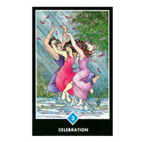 Osho Zen Tarot guidebook included with the deck for interpreting card meanings.