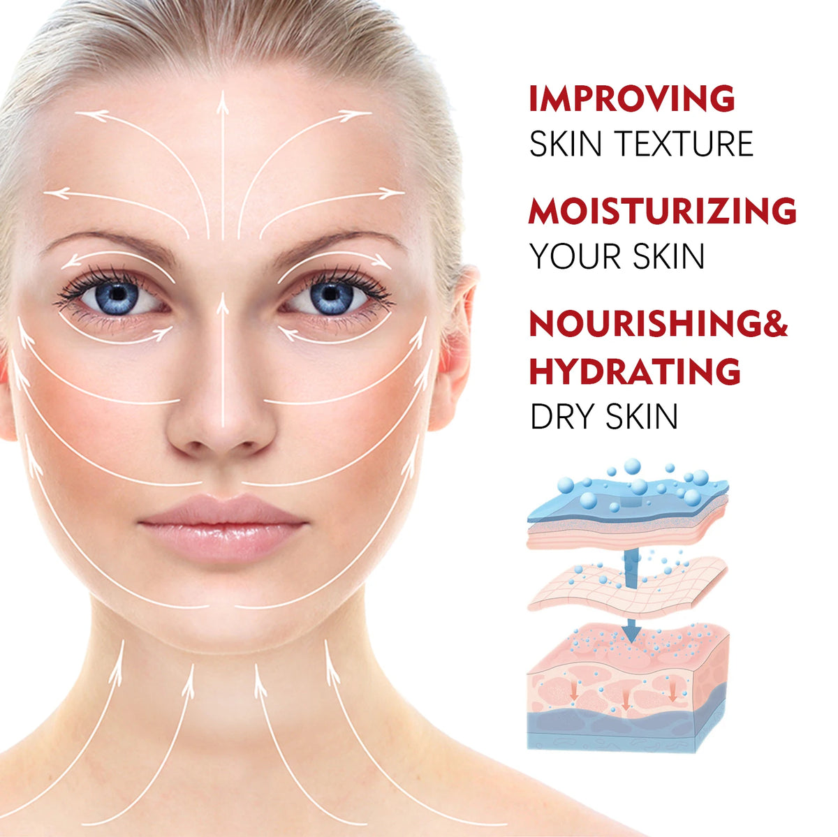OUHOE Collagen Retinol moisturizing face cream for nourishing facial skin and promoting a firmer appearance.